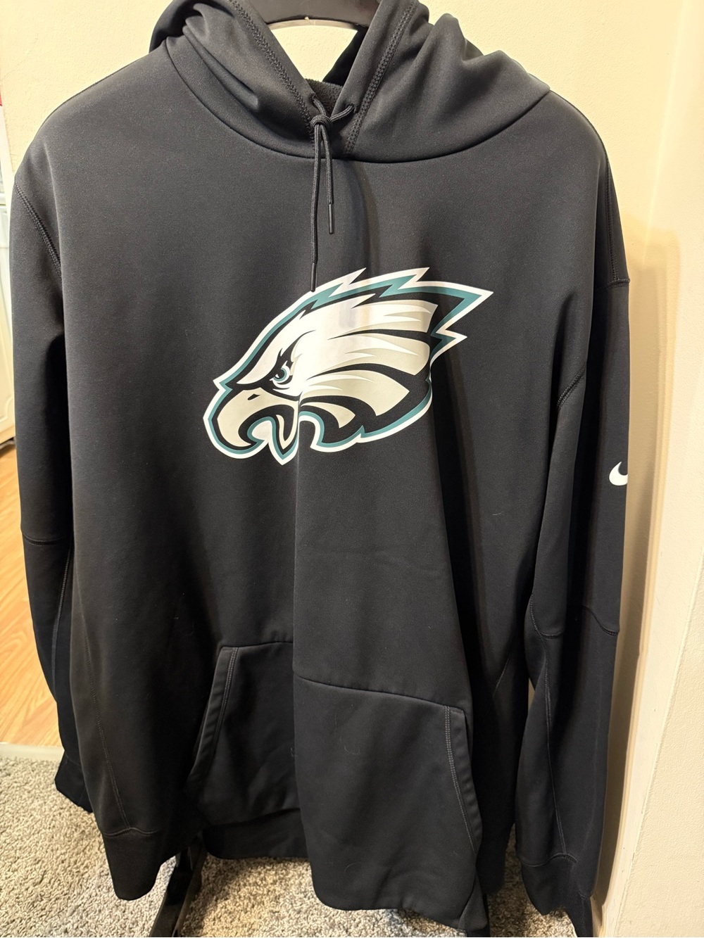 Philadelphia Eagles Football NFL Nike Mens 4XL Tall Black Hoodie Sweatshirt